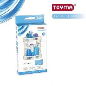 TOYMA ESTANTERIA RINCONERA MULTIUSOS DOBLE AJUSTABLE EN ALTURA,FACIL MONTAJE REF 602