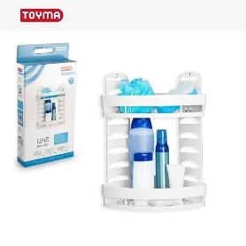TOYMA RINCONERA BLANCA DOBLE PARA BAÑO,FACIL MONTAJE,AJUSTABLE EN ALTURA,ECONOMICA