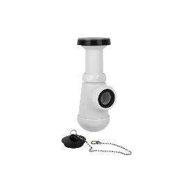SIFÓN BOTELLA CON SALIDA Ø32-40 Y VÁLVULA LAVABO BIDÉ 1 1/2 X 70