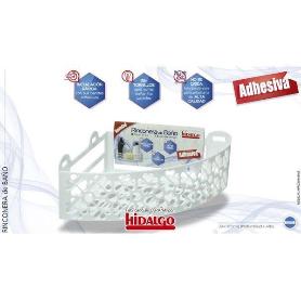 ESTANTERIA RINCONERA DE BAÑO PLASTICO BLANCO INSTALACION RAPIDA SIN TORNILLOS