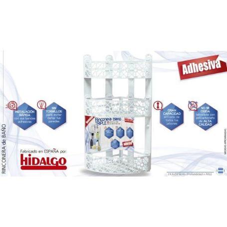 ESTANTERIA RINCONERA DE BAÑOS TRIPLE PISO,PLASTICO BLANCO,FACIL INSTALACION SIN TORNILLOS