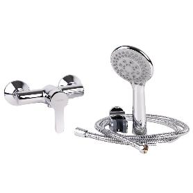 SET DE GRIFO MONOMANDO DUCHA CON SOPORTE FLEXO MANGO GAMA ÉVIAN 40 MM