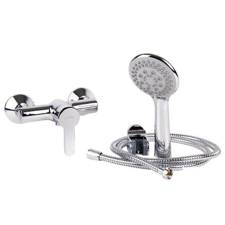 SET DE GRIFO MONOMANDO DUCHA CON SOPORTE FLEXO MANGO GAMA ÉVIAN 40 MM