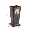 PARAGUERO IMITACIÓN RATTAN MARRON 51,5X26X26 PLASTICFORTE