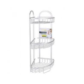 ESTANTERIA RINCONERA PARA BAÑO-DUCHA 3 BANDEJAS ALUMINIO, FACIL MONTAJE TEMSA