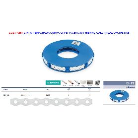CINTA PERFORADA CURVA CI-PE 17-08X10 MT HIERRO GALVANIZ CIPE1708