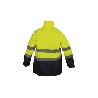 CHAQUETA DE LLUVIA DE ALTA VISIBILIDAD MODELO SAGITARIO AMARILLA Y AZUL TALLA L
