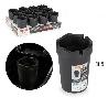 VASO CENICERO NEGRO ANTIHUMO 11,5 CMS PLASTICFORTE