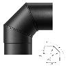 CODO ESTUFA LISO VITRIFICADO NEGRO PREMIUM Ø 130 MM. 90°