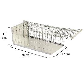 TRAMPA RATAS JAULA METAL COMPLETA 30 X 17 X 11 CM.