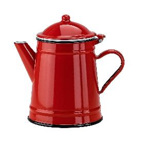 CAFETERA CONICA ROJA 1 L18X18 CM