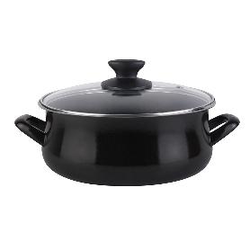 CACEROLA BLACK TAPA VIDRIO 16 CM