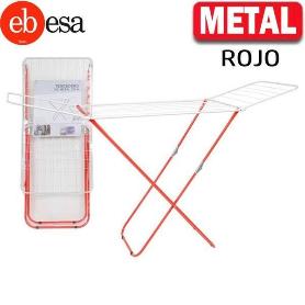 TENDEDERO ACERO BLANCO Y ROJO 2 ALAS,PLEGABLE,ECONOMICO, 20 MTS. ALAMBRE EBESA