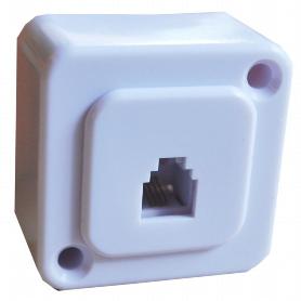 BASE TF.SUPERF.RJ11 BLANCO-MINI