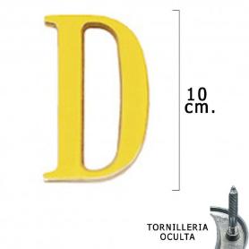Letra de laton 100mm. d blister