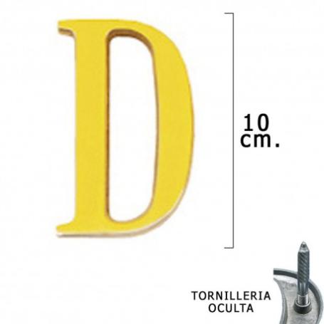 Letra de laton 100mm. d blister