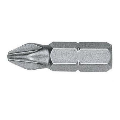 WITTE-27045-PUNTA POZIDRIV STANDARD GUÍA 1/4  CORTA (PZ.1 X 25) (CAJA 50)