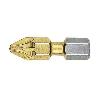 WITTE-28445-PUNTA POZIDRIV BITFLEX TIN GUÍA 1/4  CORTA (PZ1X25) (CAJA 50)