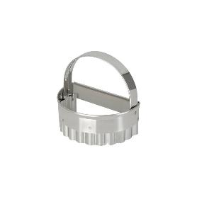 MOLDE PARA CORTAR MASA DE EMPANADILLAS PROFESIONAL  INOXIDABLE FORMA MEDIA LUNA GRILO