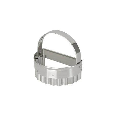 MOLDE PARA CORTAR MASA DE EMPANADILLAS PROFESIONAL  INOXIDABLE FORMA MEDIA LUNA GRILO