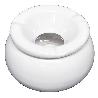 CENICERO DE AGUA CON TAPA PORCELANA BLANCA DIAMETRO 8,5X8,5X6,5 CMS. DECORLIFE