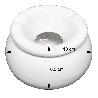 CENICERO DE AGUA CON TAPA PORCELANA BLANCA DIAMETRO 8,5X8,5X6,5 CMS. DECORLIFE