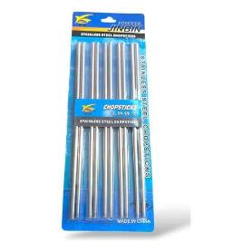 PALILLOS CHINOS PARA COMIDA CHINA HECHOS EN  ACERO INOXIDABLE - PAQUETE 10 UNIDADES