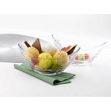 ENSALADERAS GONDOLA PARA HELADO CRISTAL TRANSPARENTE 16,5 X 8,8 CM PASABAHCE - CAJA 2 UNIDADES
