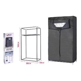 ARMARIO DE TELA GUARDARROPA,FACIL MONTAJE CON BALDA 160X88X45 CMS HERSIG