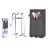 ARMARIO DE TELA 160X75X50 CON BALDA,IDEAL PARA VIAJES,DESMONTABLE,FACIL MONTAJE HERSIG