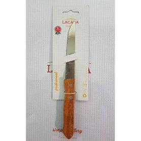 CUCHILLO CHULETERO CHULETON CON SIERRA Y MANGO MADERA NATURAL F02010 LACASA