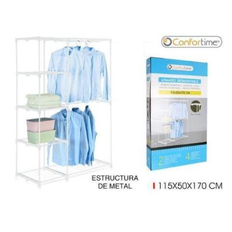 ARMARIO EXPOSITOR DEMONTABLE CON ESTRUCTURA DE METAL 115X50X170 CONFORTIME