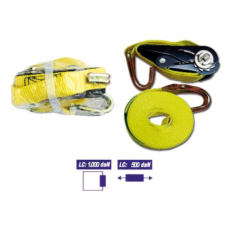 SIFER CINTA AMARRE TRINQUETE CARRACA   25MM X 5M GANCHO CERRADO 800KG 9531550LAM