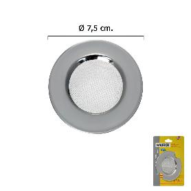 FILTRO CESTILLO MALLA PARA LAVABO / FREGADERO INOXIDABLE 7,5 CM.