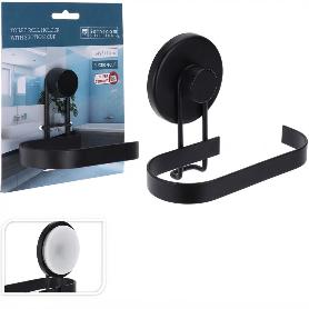 PORTARROLLOS WC HIERRO NEGRO 14 CM