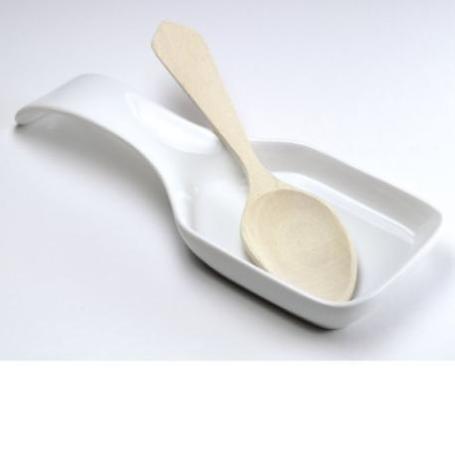 REPOSA CUCHARA PORCELANA BLANCA PLATO DEGUSTACION ZEUS 14,5 CMS B1599