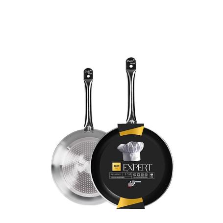 26 CMS  SARTEN EXPERT PROFESIONAL ANTIADHERENTE  ALUMINIO CON MANGO ACERO INOXIDABLE COK