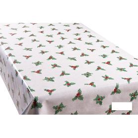 ROLLO DE HULE DISEÑO ACEBO NAVIDAD 1,40 X 20 M