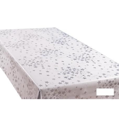 ROLLO DE HULE DISEÑO ESTRELLAS PLATEADAS 1,40 X 20 M