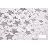 ROLLO DE HULE DISEÑO ESTRELLAS PLATEADAS 1,40 X 20 M