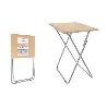 MESA PLEGABLE 48X38X66 CMS CON TABLERO MADERA IMITACION HAYA IDEAL PARA CAMPING HERSIG