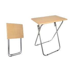 MESA PLEGABLE CON TABLERO IMITACIÓN HAYA 60X40X71.5 CMS IDEAL PARA CAMPING Y PLAYA