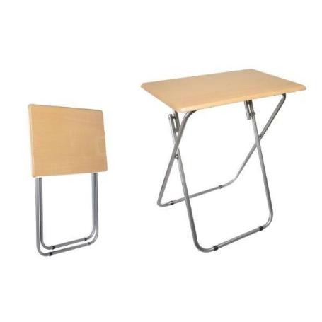 MESA PLEGABLE CON TABLERO IMITACIÓN HAYA 60X40X71.5 CMS IDEAL PARA CAMPING Y PLAYA