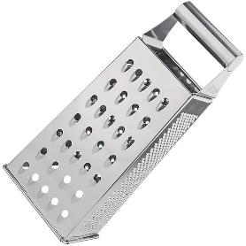 RALLADOR CORTADOR INOX 23 CMS 4 CARAS IDEAL PARA RALLAR QUESOS, PAN DURO
