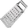 RALLADOR CORTADOR INOX 23 CMS 4 CARAS IDEAL PARA RALLAR QUESOS, PAN DURO