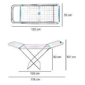 TENDEDERO ALUMINIO PLEGABLE 20 MTS. ANTIOXIDO,LIGERO,RESISTENTE A LA INTERPERIE SIMILAR JARDIN202