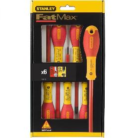 JUEGO DE DESTORNILLADORES AISLADOS FATMAX. HASTA 1000 V. PLANOS Y PHILLIPS. VARILLAS METÁLICAS AISLADAS. BIMATERIAL