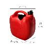 BIDÓN HOMOLOGADO PARA GASOLINA DE 10 LITROS FABRICADO EN POLIETILENO DE ALTA DENSIDAD.