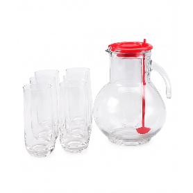 JARRA CON DEPOSITO HIELO 2,15 L+ 6 VASOS 34 CL. FRESCO