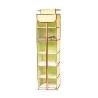 ORGANIZADOR ESTANTERIA COLGANTE DE TELA PARA ARMARIO CON 6 ESTANTES 30X30X120 CMS BEIGE